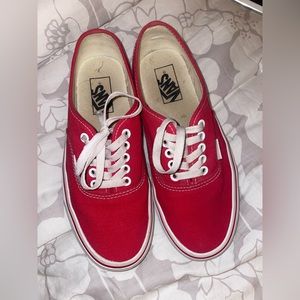 Womens Red Vans Size 8